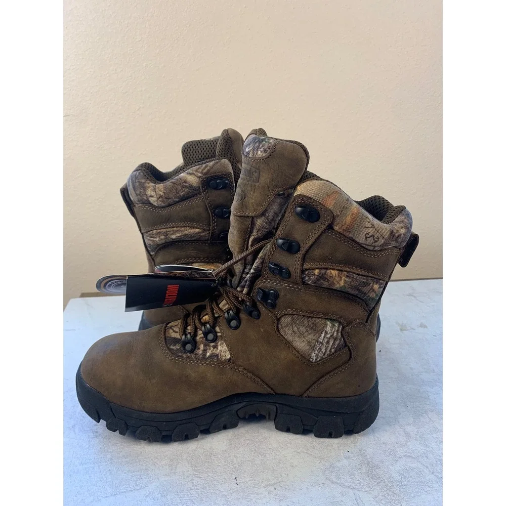 Wolverine 7M Hunting Boots Brown Camo Waterproof 400g Thinsulate W30083
